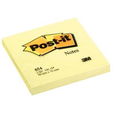 Notes samop.3M 76x76 żółty 654