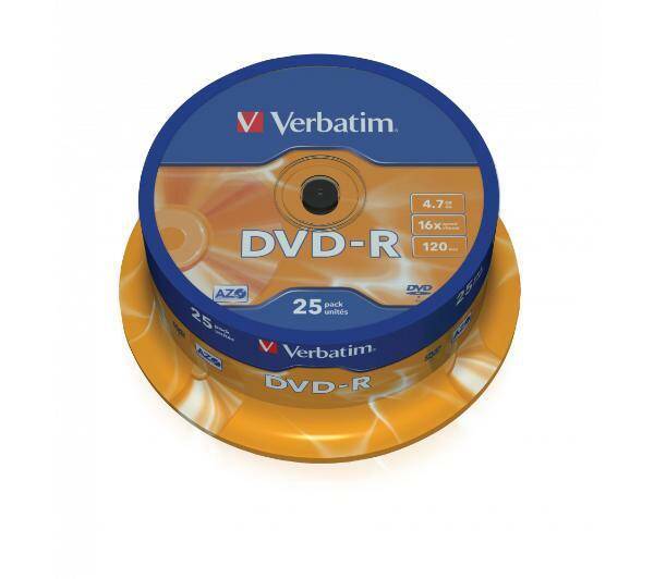 Dysk DVD-R VERBATIM 4,7GB (25) cake matt