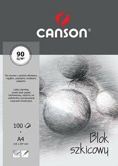 Blok szkicowy Canson A4 100ark 90g