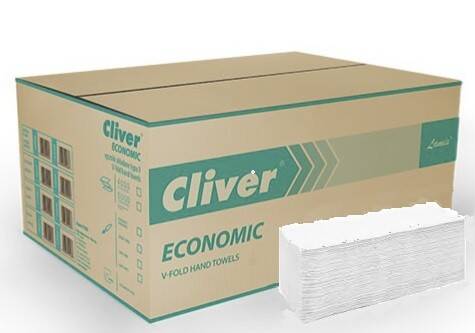 Ręczniki ZZ biały Cliver 1W 4000 Economi