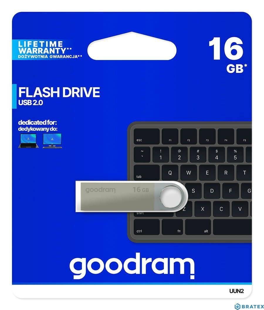 Pamięć USB 16GB GOODRAM 2.0 UUN2 SILVER
