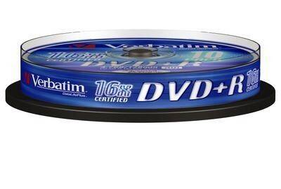 Dysk DVD+R VERBATIM 4,7GB (10) cake