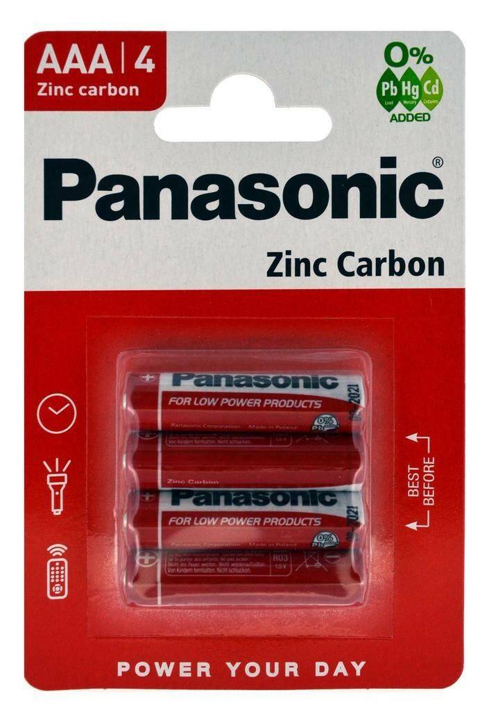 bateria panasonic 1,5V red zinc AAA 4