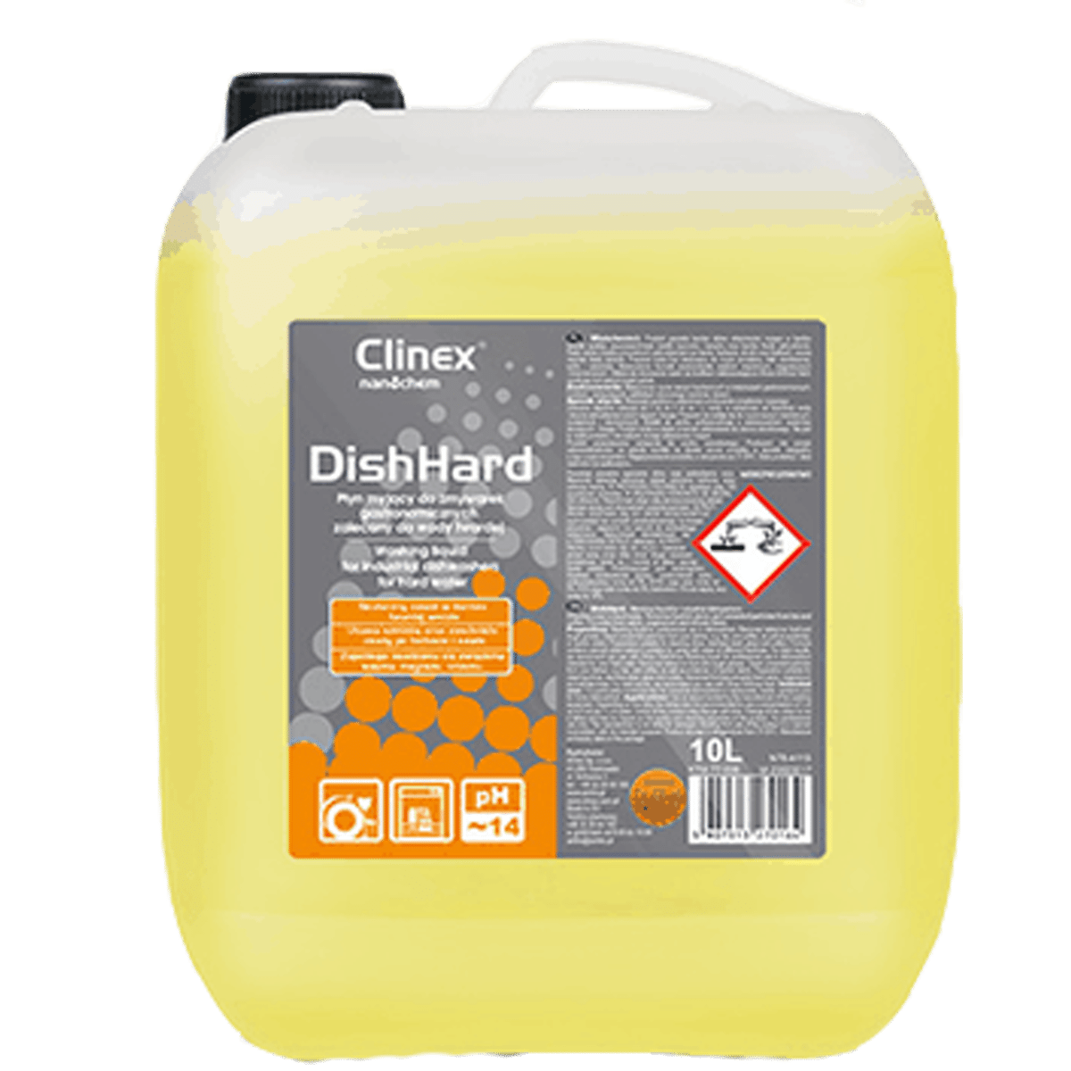 CLINEX DishHard 10l Płyn Myjący do Zmywarek Gastronomicznych Zalecany do Wody Twardej