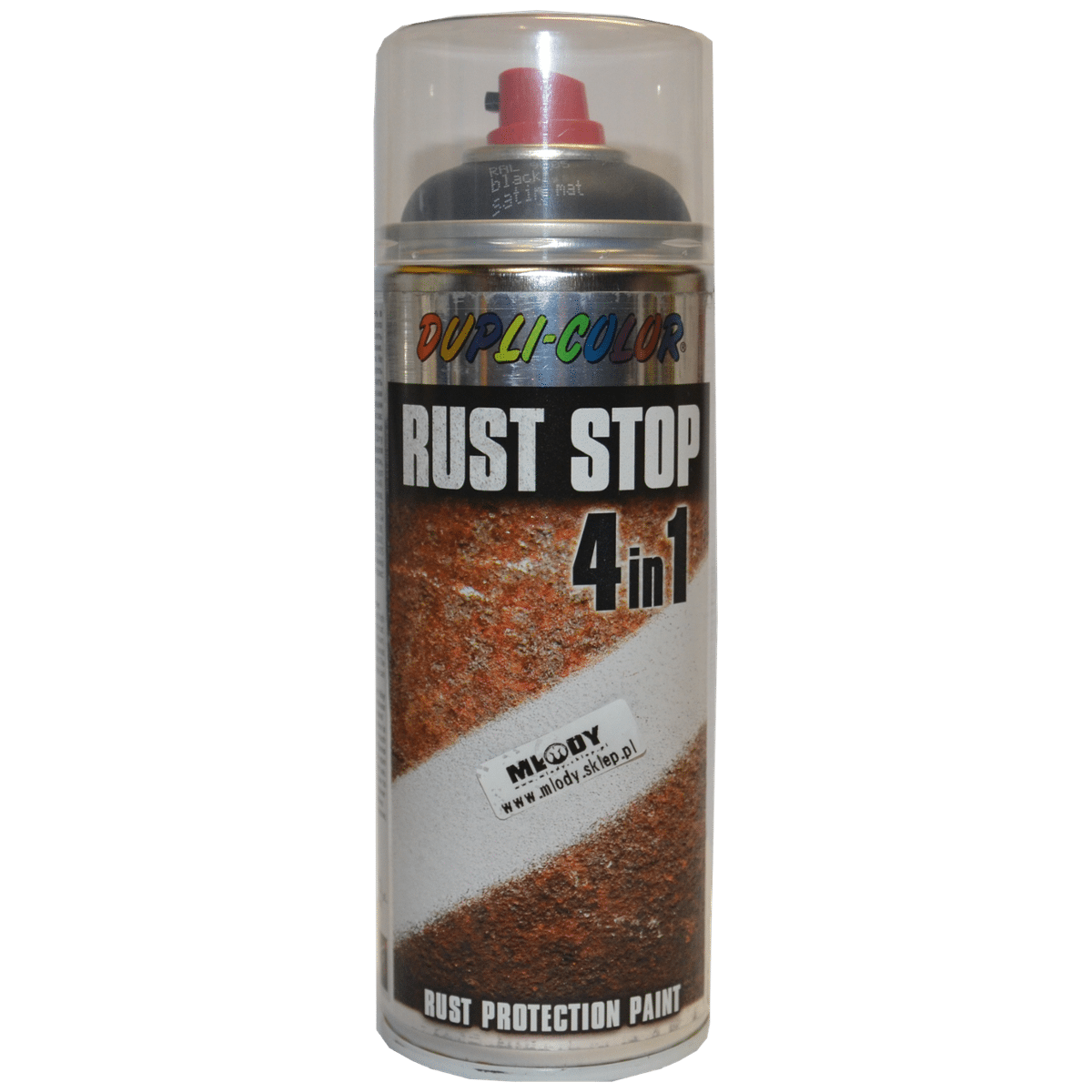 MOTIP DUPLI COLOR Rust Stop RAL 9005 400ml Czarny Półmat Lakier Podkładowy Antykorozyjny