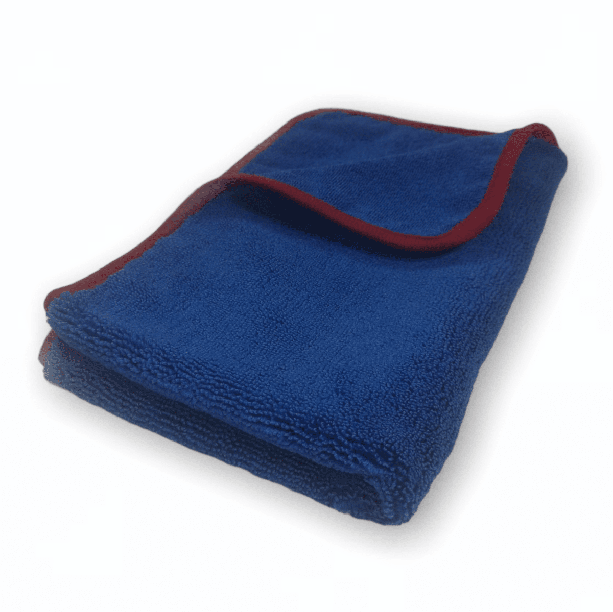 MŁODY Fluffy Blue Power Ręcznik do Osuszania Niebieski Czerwone Obszycie 40x60cm 550g/m2