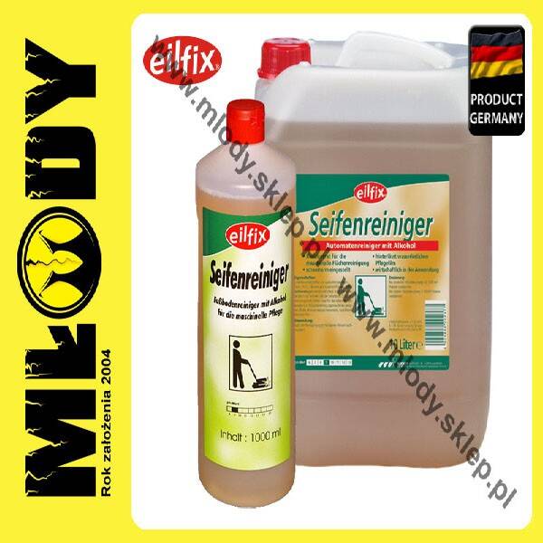EILFIX Seifenreiniger Mit Alkohol 1l Preparat do Ręcznego i Maszynowego Mycia Wodoodpornych Podłóg