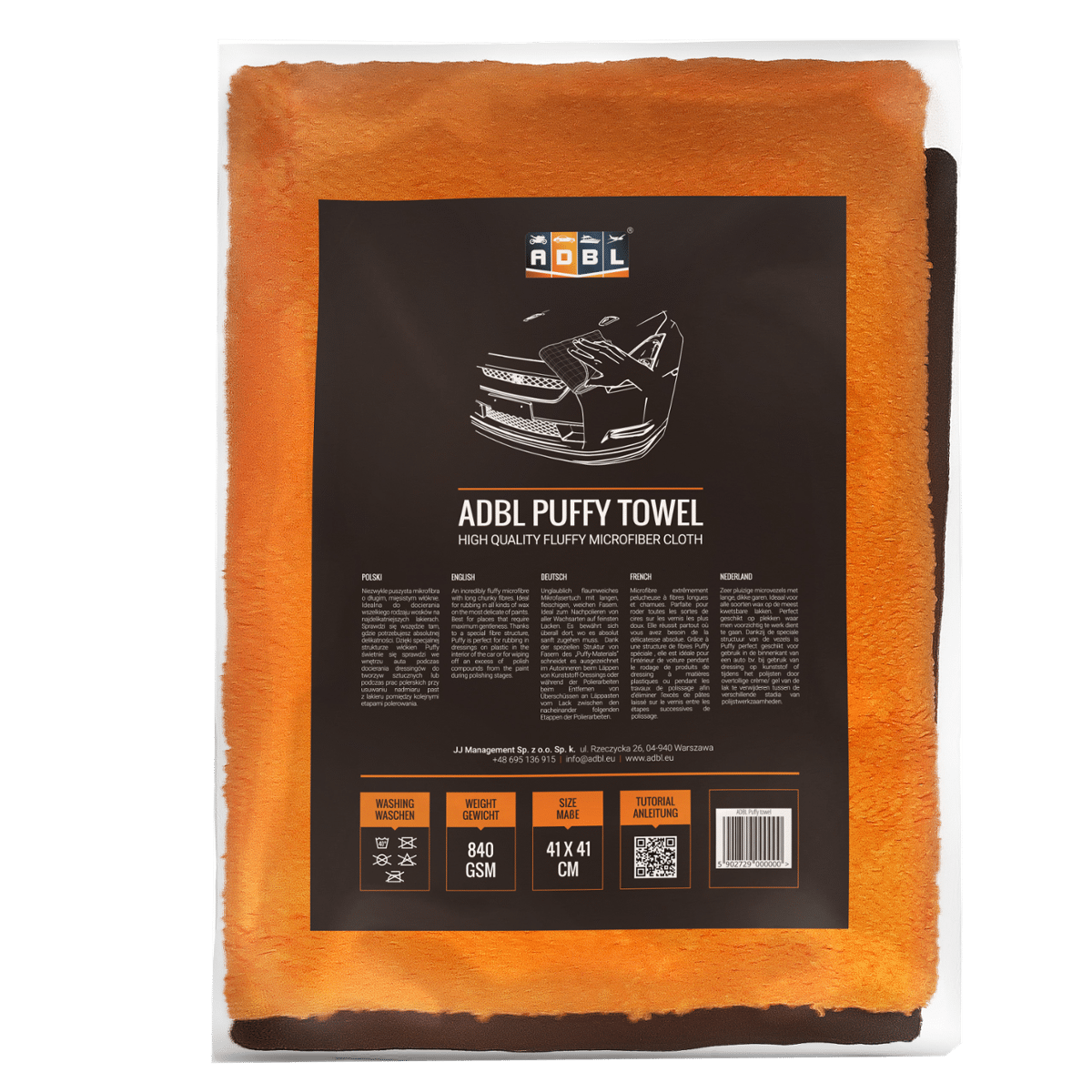ADBL Puffy Towel Ręcznik z Mikrofibry 41x41cm do Docierania Wosków i Detailerów