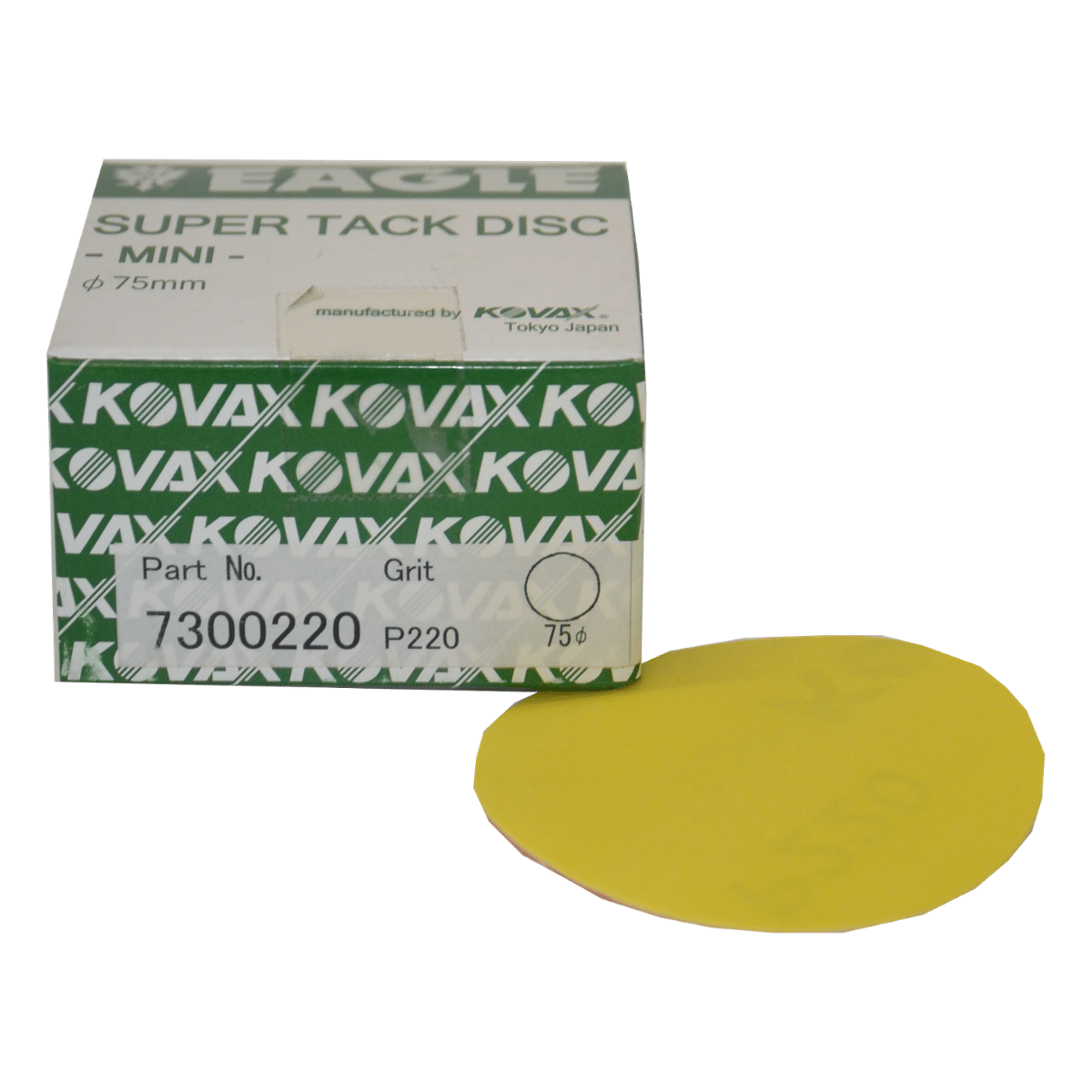 KOVAX Premium Tar Rzep ∅75mm Krążek Ścierny bez Otworów P220