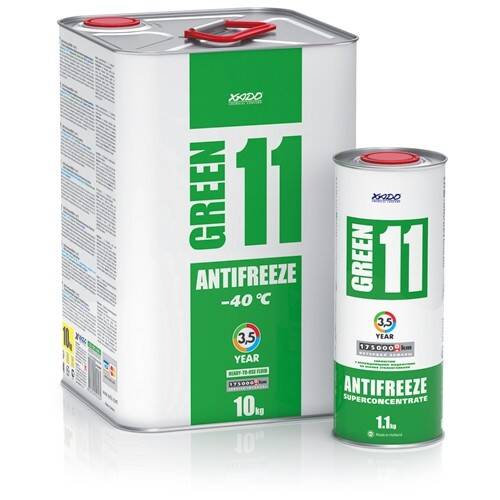 Xado Płyn Chłodniczy Antifreeze 11 Zielony Koncentrat G11 4,5kg