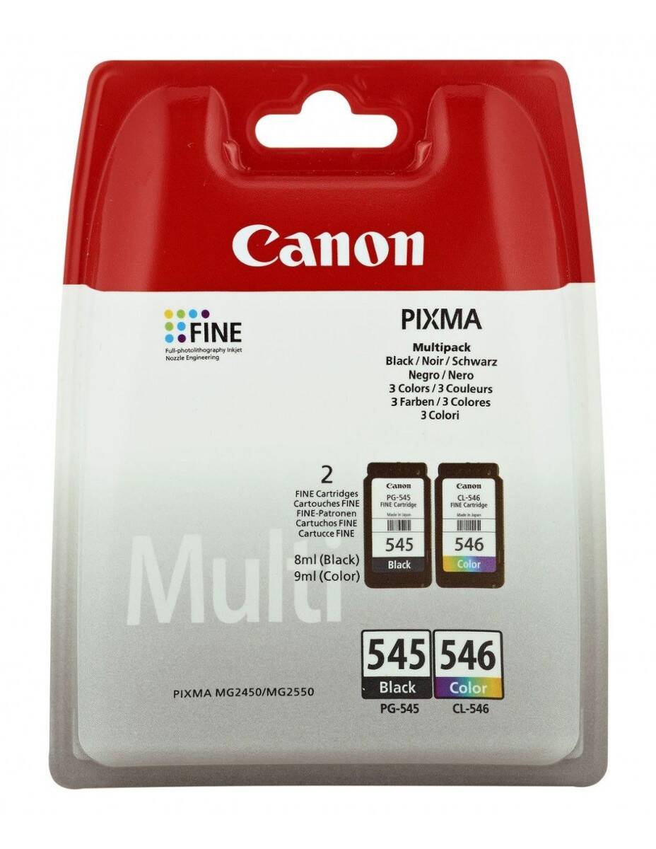 Multipack Canon 545 + 546 - czarny+kolor