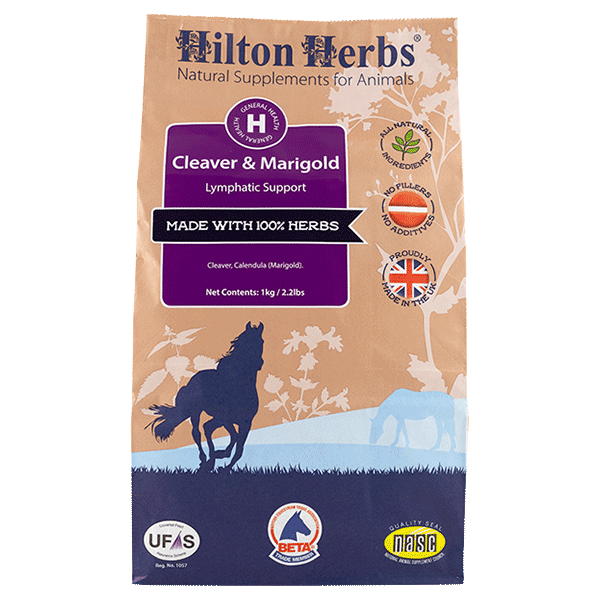 Hilton Herbs Cleaver & Marigold 1kg - suplement dla koni poprawiający krążenie limfatyczne kończyn