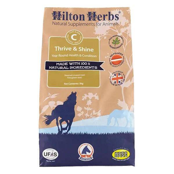 Hilton Herbs Thrive & Shine 3kg -  suplement dla koni wspierający dobrą kondycję