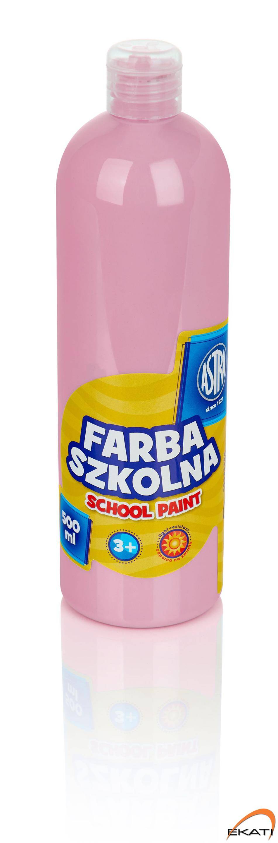 Farba szkolna Astra 500 ml - różowa