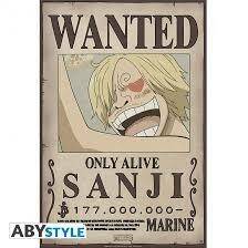 ONE PIECE POSTER WANTED SANJI NEW