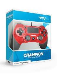 TTX PS4 CHAMPION WIRED CONT RED