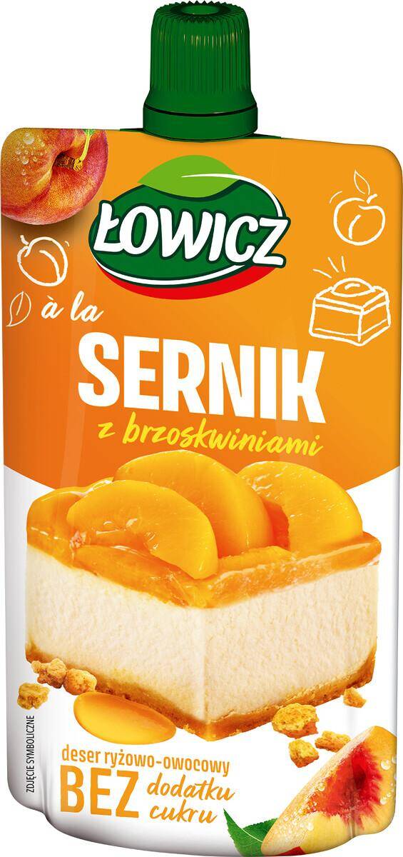 Łowicz deser SERNIK-BRZOSKWINIA