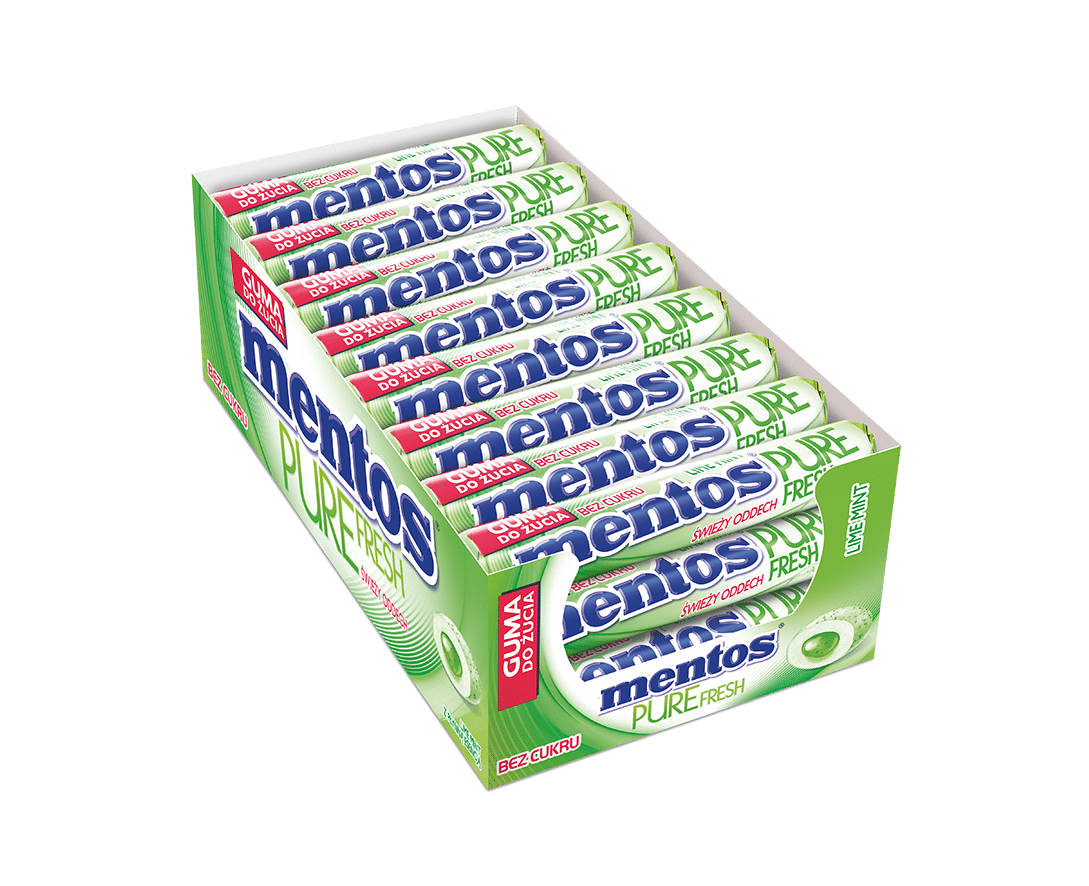 Mentos Pure Fresh 15,5g lime /24/