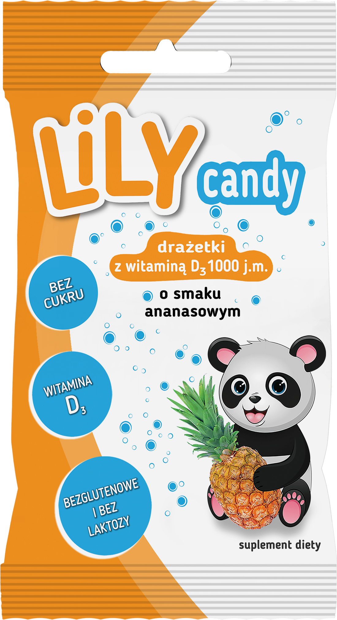LiLY candy drażetki bez cukru ANANAS 40g