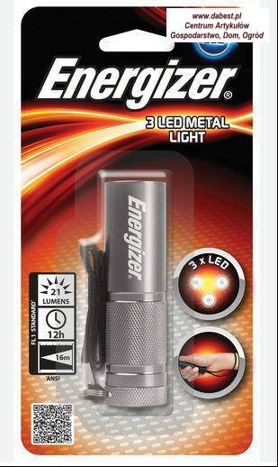 ENERGIZER Latarka metal LIGHT LED 3AAA,