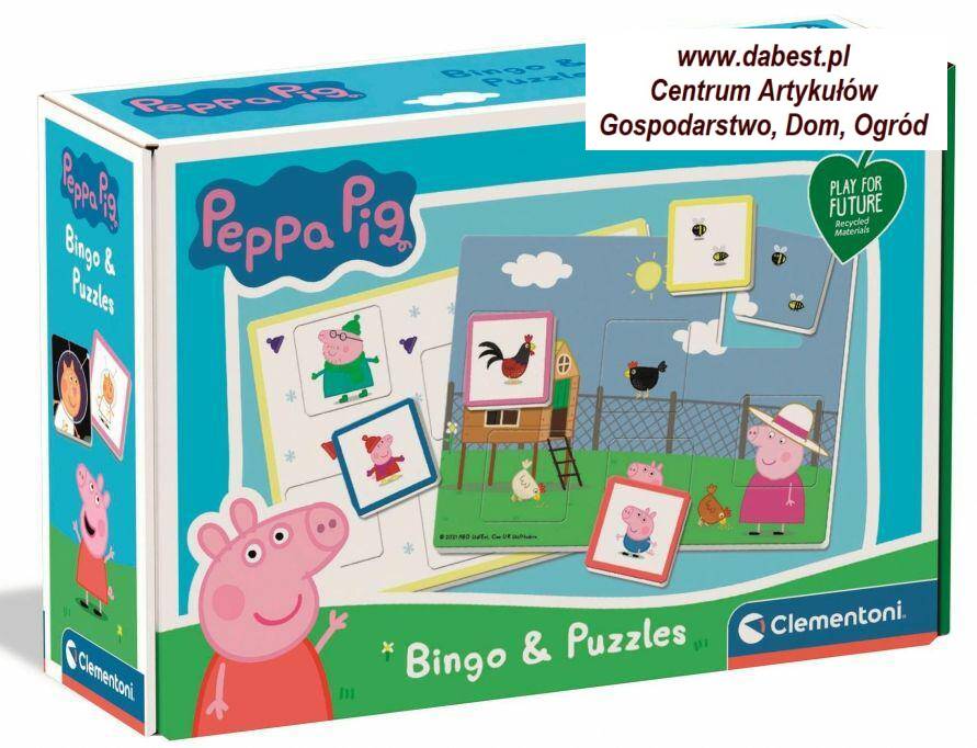Puzzle Peppa Pig bingo, bajkowe gry