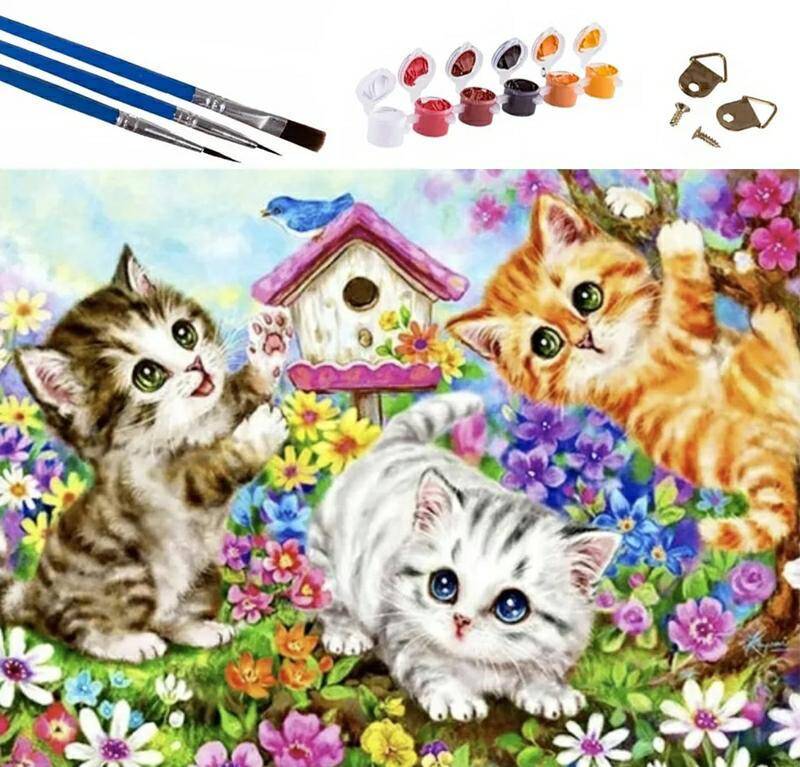 Obraz do malowania po numerach koty
