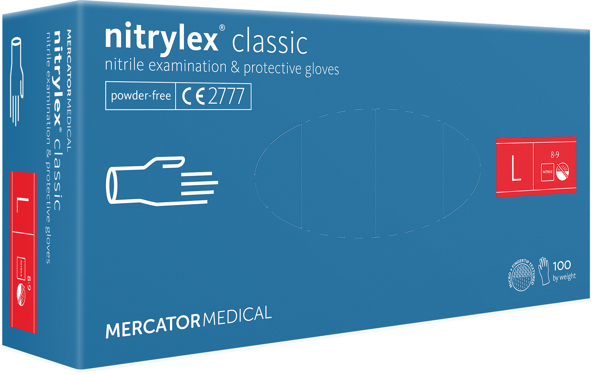 rękawiczki nitrylex PF 100szt L