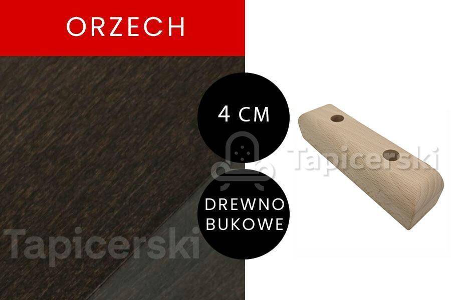Nóżka Drewniana |H-4 cm L-14 cm|Orzech