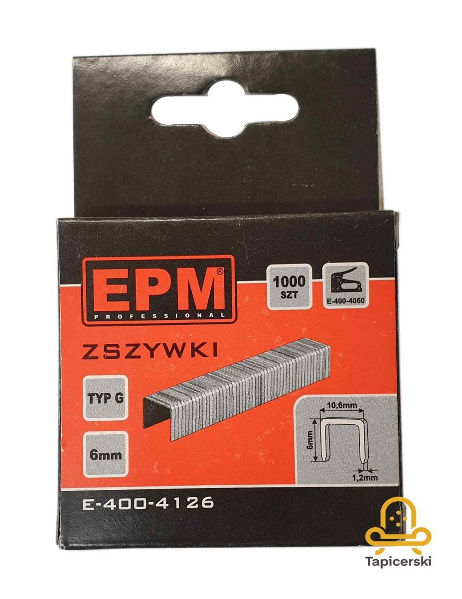 Zszywki EPM Typ G 6 mm  E-400-4126 [1000 SZT]