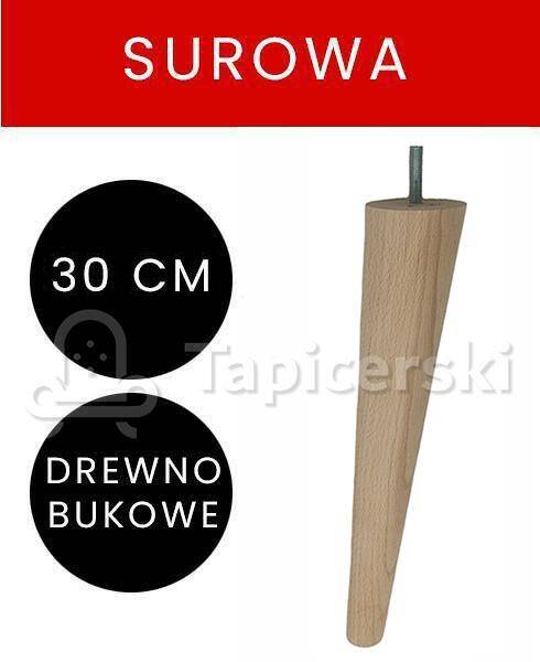 Noga Marchewka Skośna |H-30 cm|Surowa
