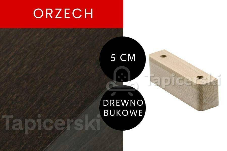Nóżka Drewniana |H-5 cm|L-14cm Orzech