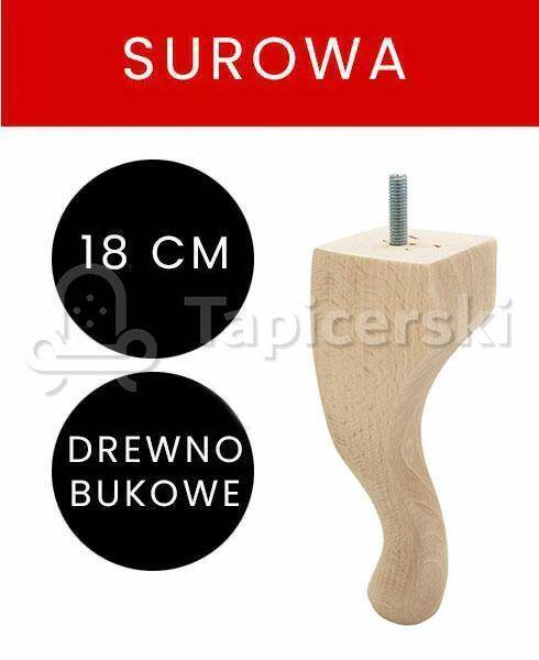 Noga Ludwik Mini|H-18cm|Surowa