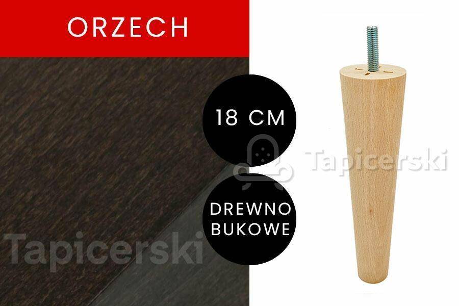 Noga Marchewka |H-18 cm|Orzech