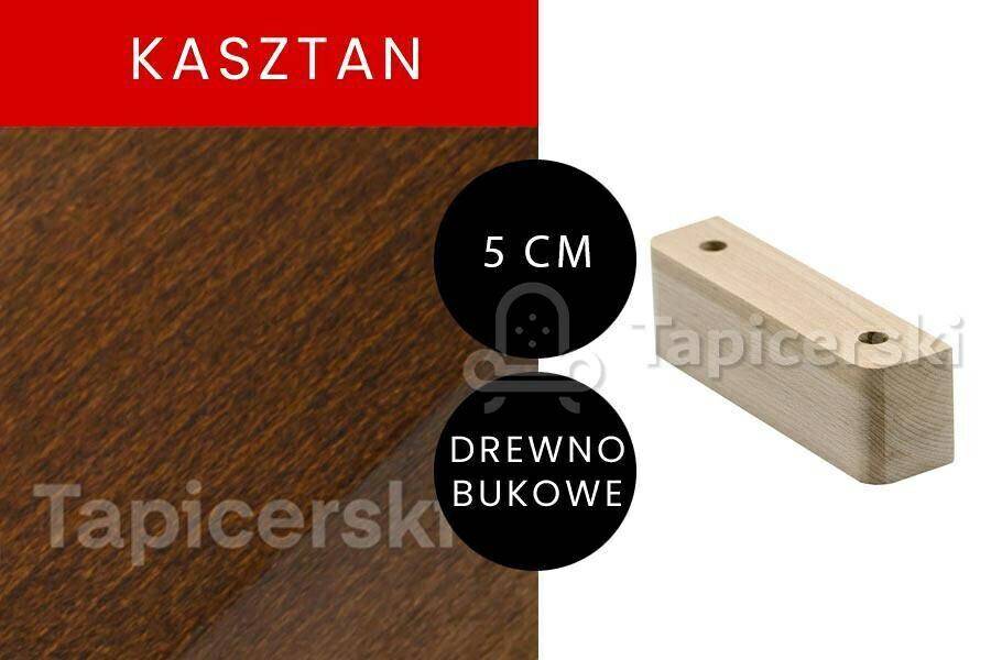 Nóżka Drewniana |H-5 cm|L-14cm Kasztan