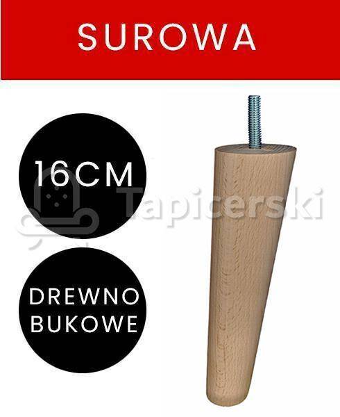 NOGA MARCHEWKA SKOŚNA H-16cm SUROWA