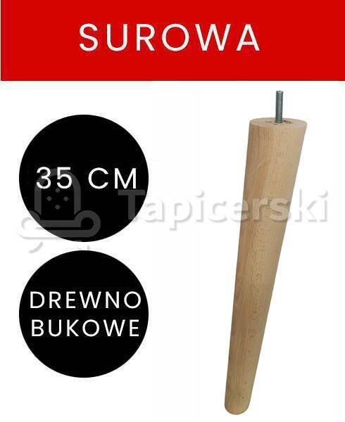 Noga Marchewka Skośna |H-35 cm|Surowa