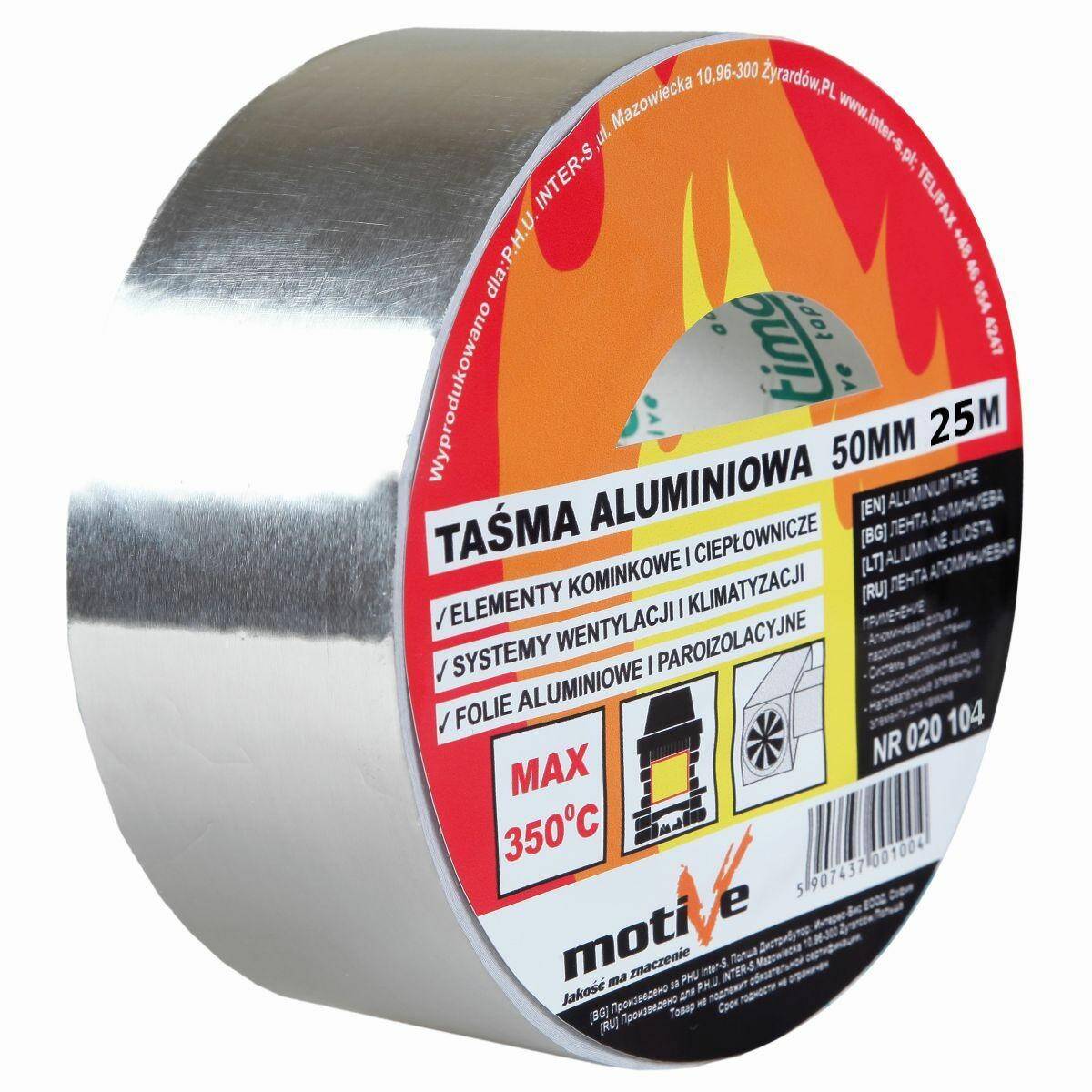 MOTIVE Taśma aluminiowa 50x25m (350*C)