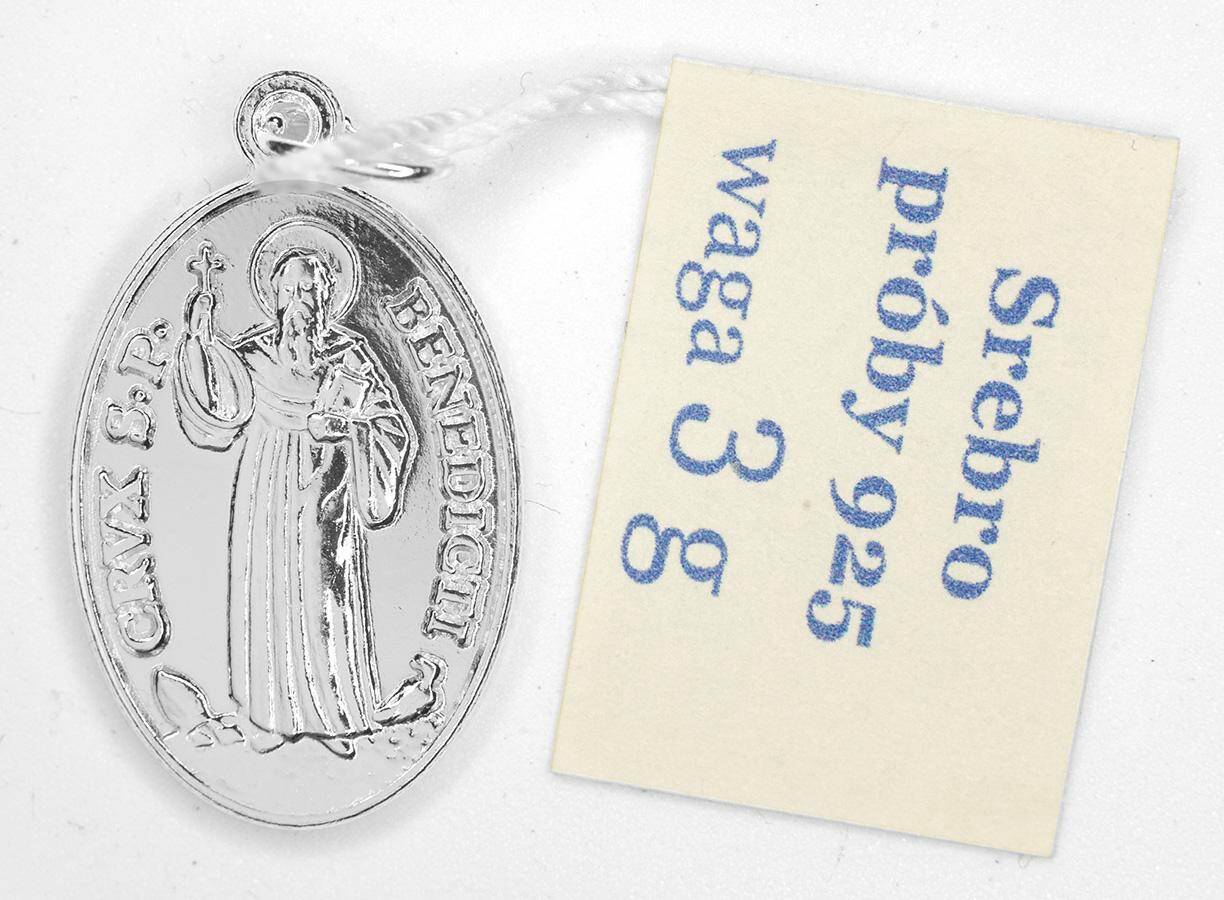 Medalik ze św. Benedyktem (srebro)