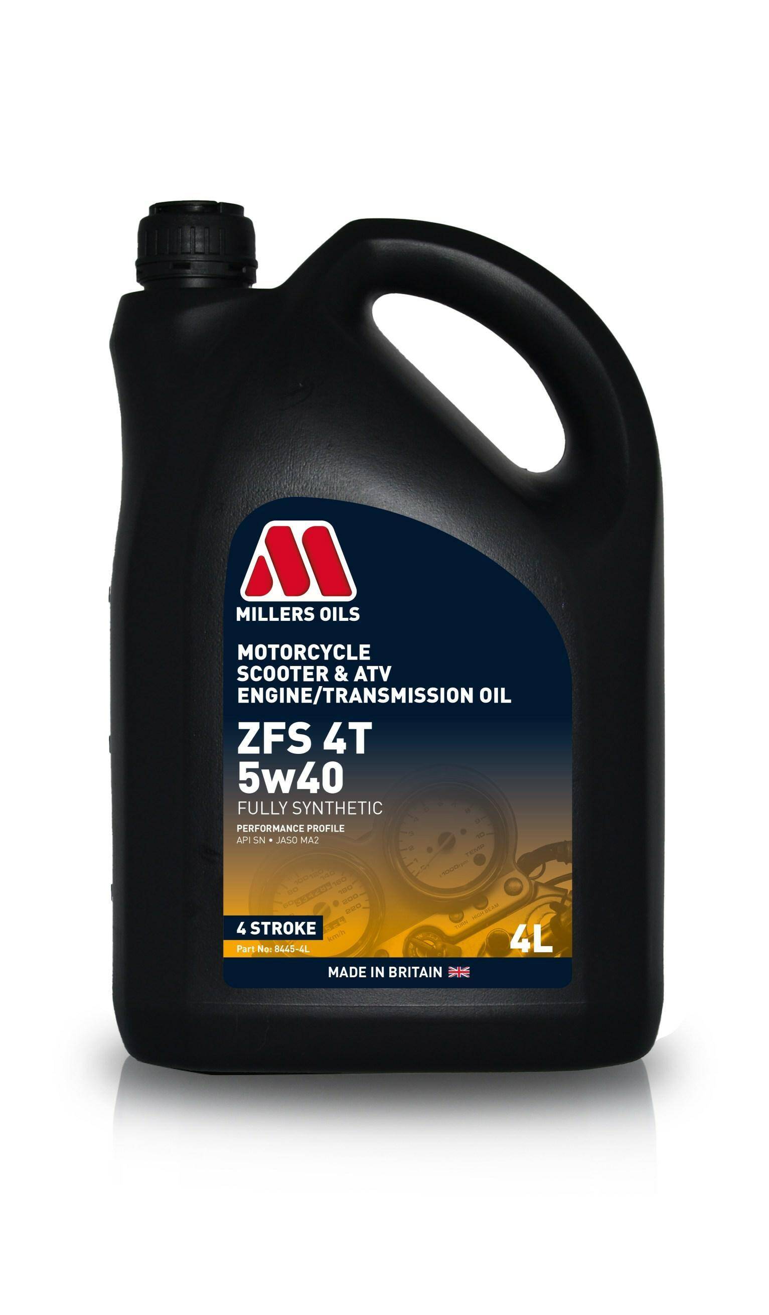 Millers Oils Motorcycle ZFS 5W40 4T 4L