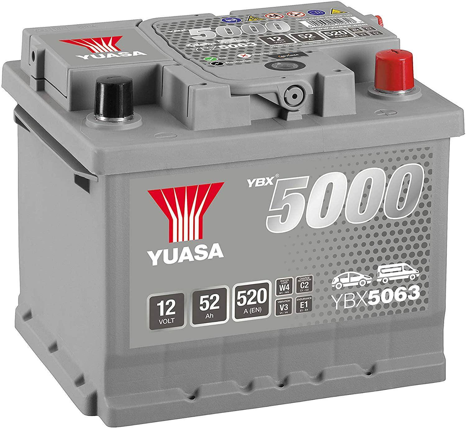 Akumulator  52AH/520A P+ YUASA YBX5063