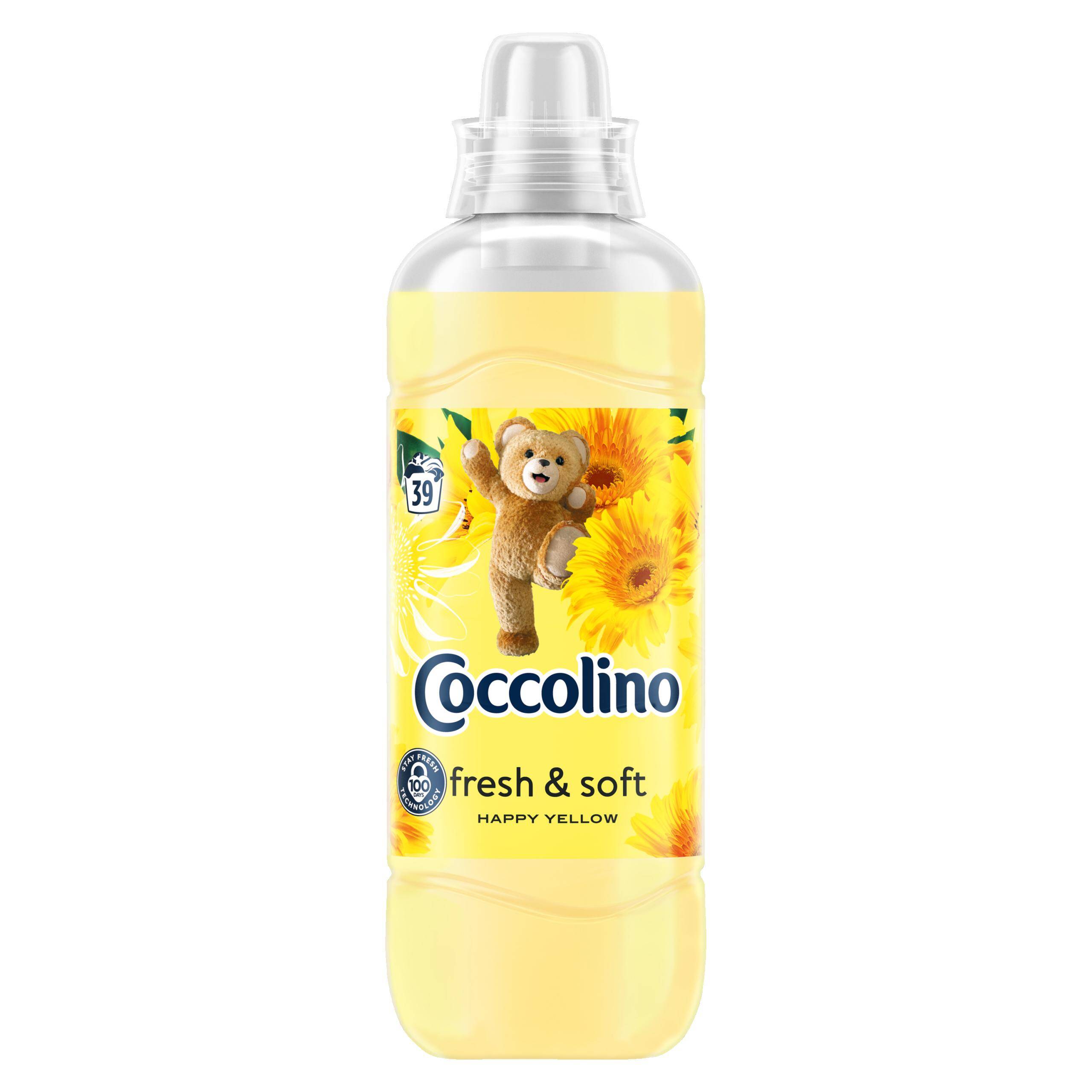 Coccolino Happy Yellow Płyn do płukania tkanin o zapachu żółtych letnich kwiatów 975 ml