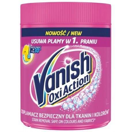 Vanish Oxi Action odplamiacz w proszku do tkanin kolorowych Pink 470g
