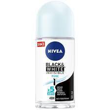 Nivea Invisible Black&White antyperspirant w kulce 48H Pure 50ml