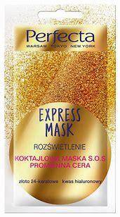 DAX PERFECTA EXPRESS Koktajlowa maska S.O.S, złoto i kwas hialuronowy, 8 ml