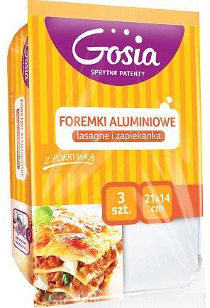 GOSIA FORAMKA DO LASAGNE 21*14 Gosia Cooks Foremki aluminiowe do pieczenia Lasagne