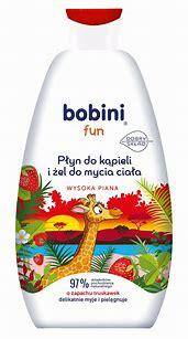 Bobini Fun płyn do kąpieli i żel do mycia ciała o zapachu truskawek 500 ml