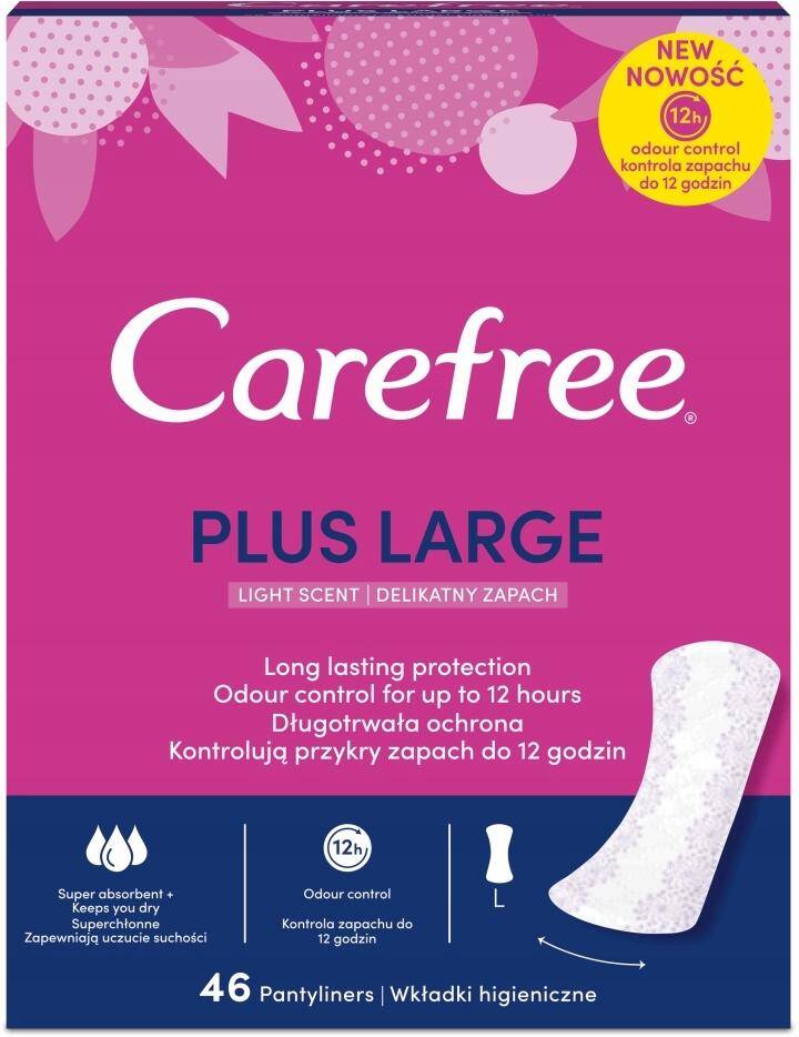 Carefree Plus Large wkładki higieniczne Fresh Scent 46szt