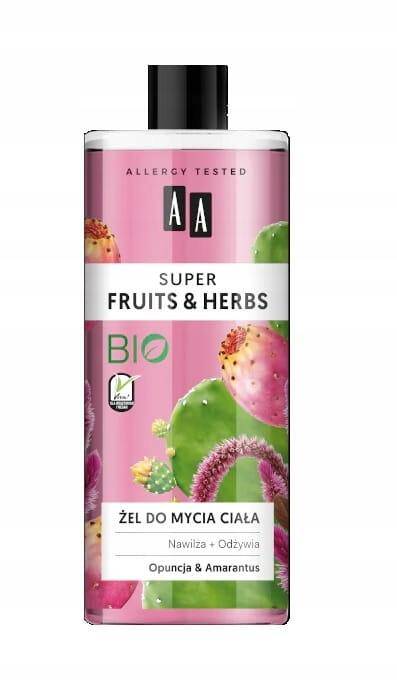 AA Super Fruits&Herbs Żel do mycia ciała Opuncja&Amarantus 500 ml