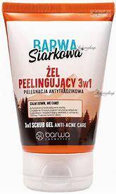 Barwa Siarkowa - żel-peeling do twarzy antytrądzikowy 3w1, 120 ml
