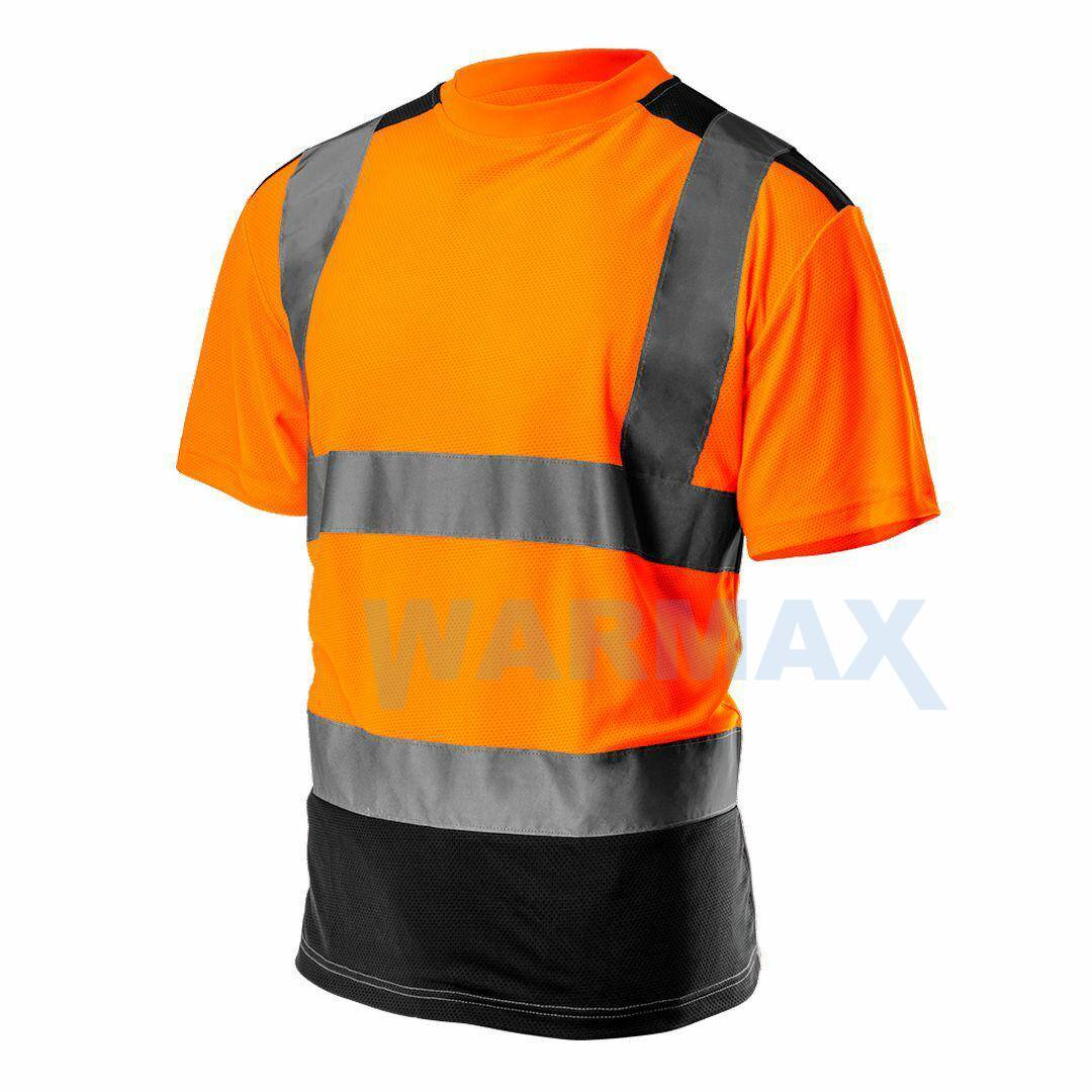 NEO T-shirt ostrzegawczy, ciemny dół, pomarańczowy - rozmiary S-2XL